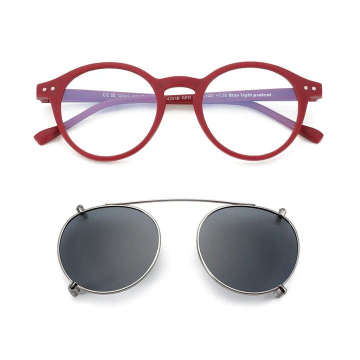 Clip On Sunglasses Retro Round Frames Anti Blue Light Polarizing Clip Ons Summer 2026