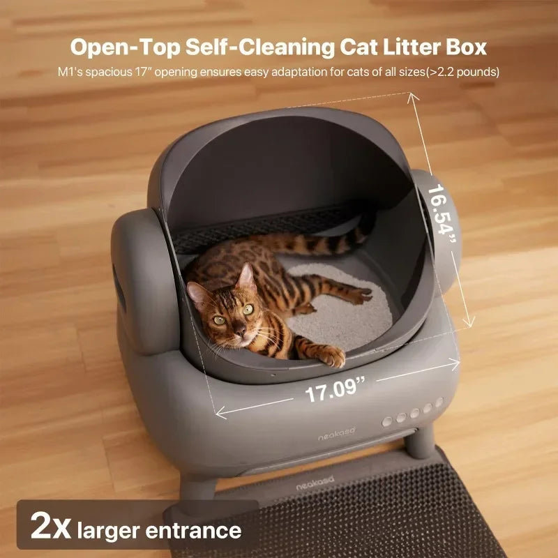Smart Cat Litter Box App Controlled Automatic Self Cleaning Fall 2025 TikTok Viral Low Noise Odor Reduction