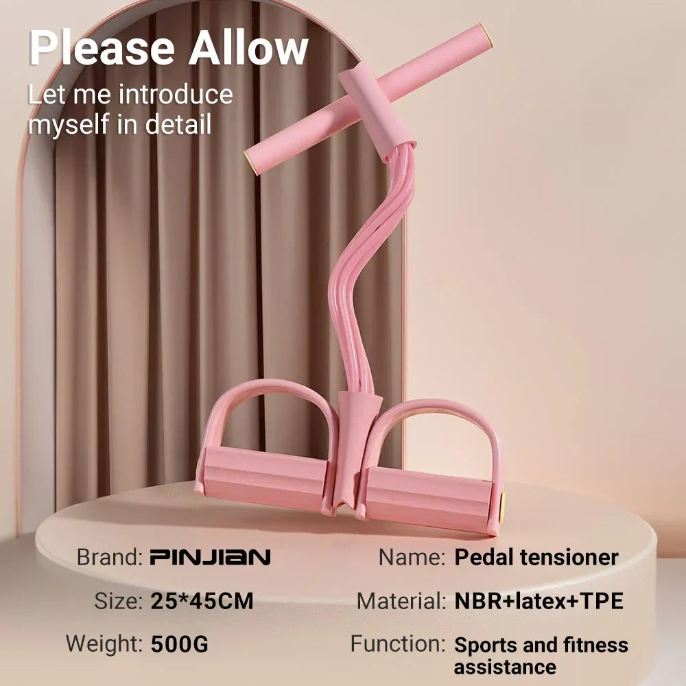 Resistance Band 6 Tube Pedal Puller Fitness Trainer