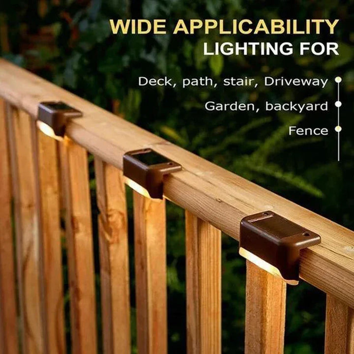 Solar Deck Lights Outdoor Waterproof LED Fence Lights for Patio Stairs Pathway Fall 2026 Eco Friendly