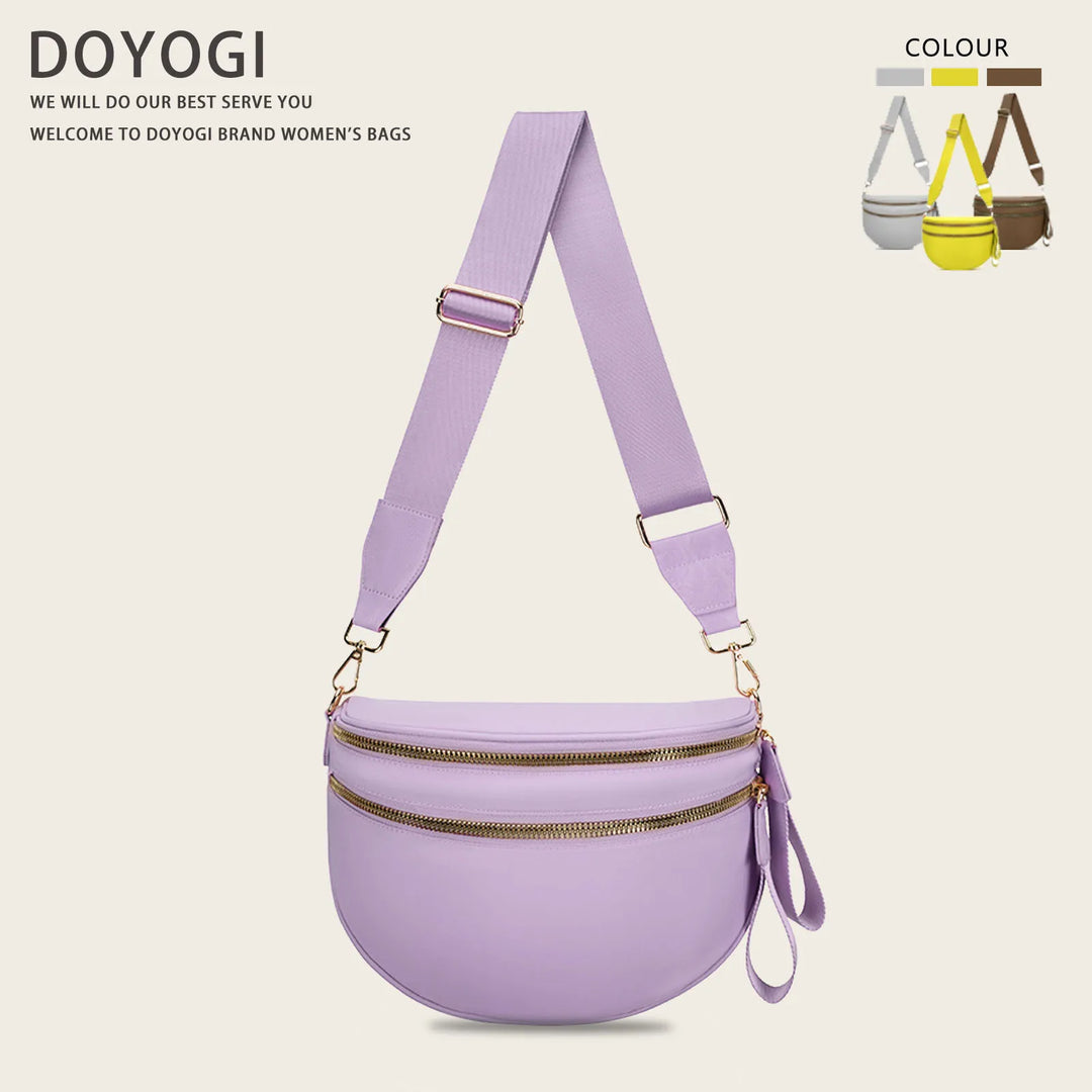 Versatile unisex crossbody bum bag – checkered nylon, box shape, travel and daily use