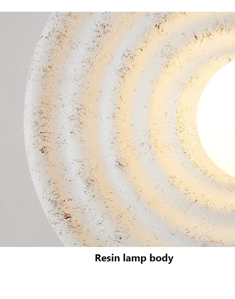 Japandi Wabi Sabi Round Wall Sconce Japanese Minimal LED Light