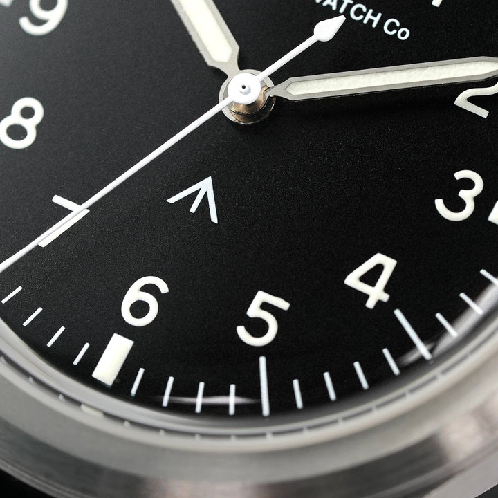 36mm Field Watch Sapphire Crystal VH31 Sweep Quartz