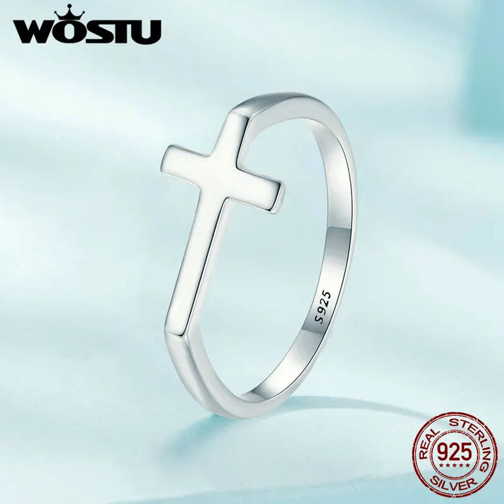 Sterling Silver Cross Ring 925 - Minimalist Daily Wear jewelry Summer 2026 Gift Idea For All jewelry Lovers