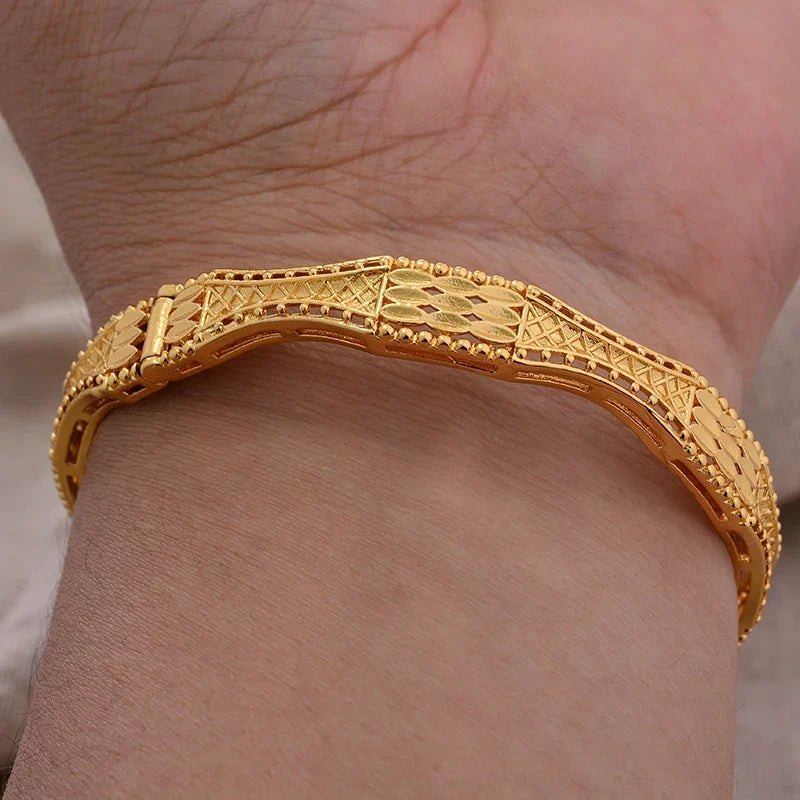 Gold Plated Bangles Luxury Arabic Wedding Bracelet