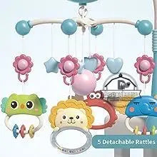 Crib Mobile Remote Music Light Newborn Sensory Toys