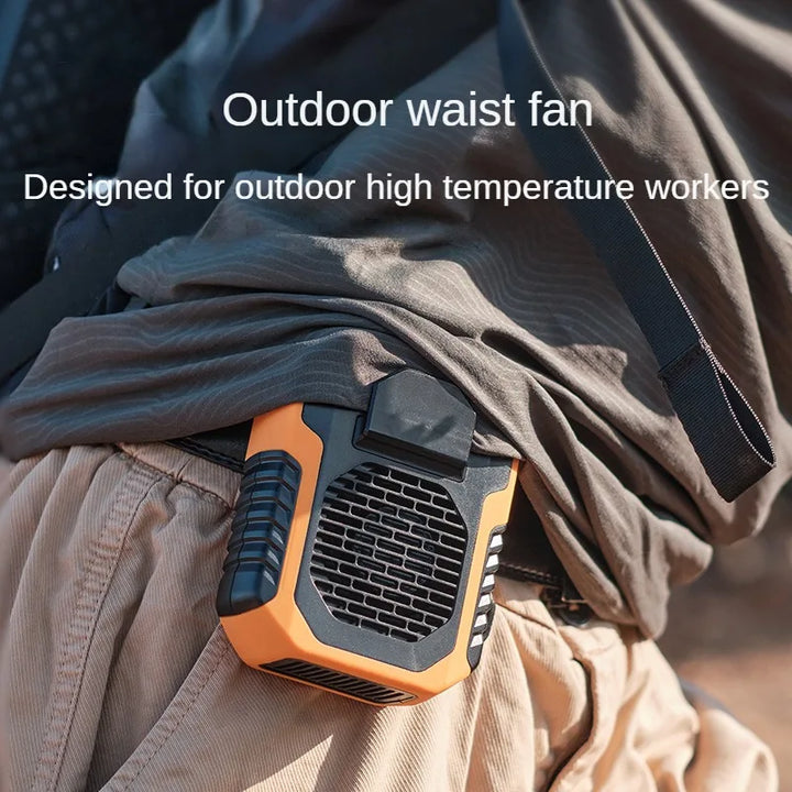 Hanging Neck Waist Fan USB Mini Charging Clip Fan - Outdoor Portable Mute Cooling Tool with Powerbank