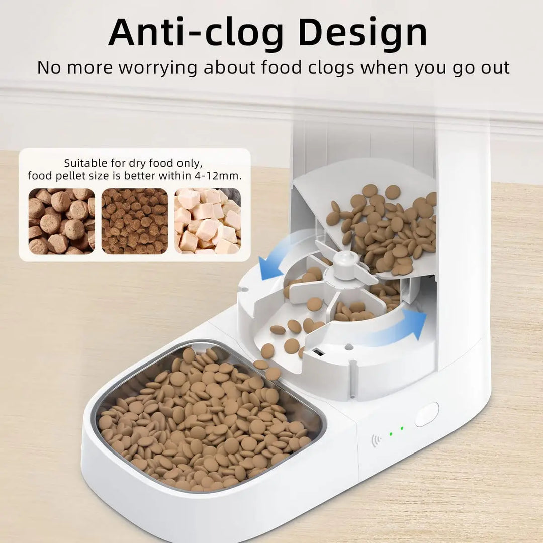 Automatic Cat Feeder Smart WiFi Dispenser 4L Remote Control For Cats Dogs Dry Food Accessories