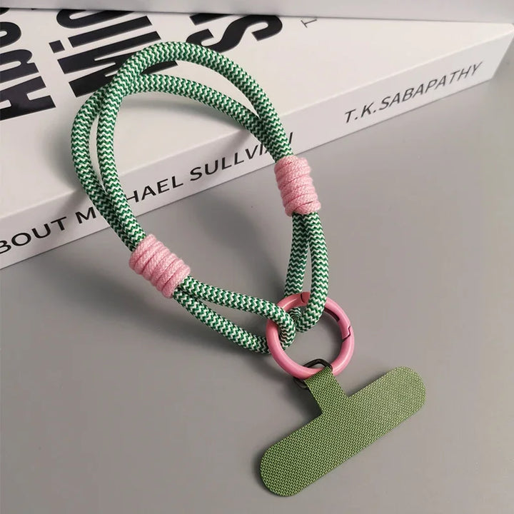 Universal Mobile Phone Lanyard with Anti-Loss Wrist Strap &amp; Accessories - Stylish Two-Strand Design