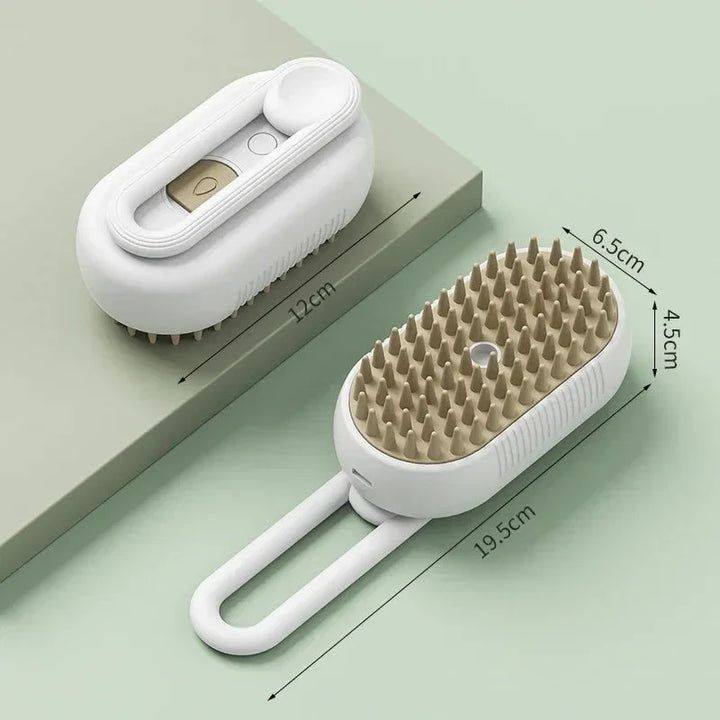 3 In1 Dog Cat Steamy Brush Spray Massage - Bath Brush &amp; Hair Removal Tool