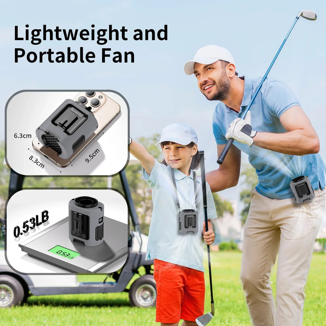 5000mAh Portable Waist Fan - 4 Speeds Neck Fan for Outdoor Travel