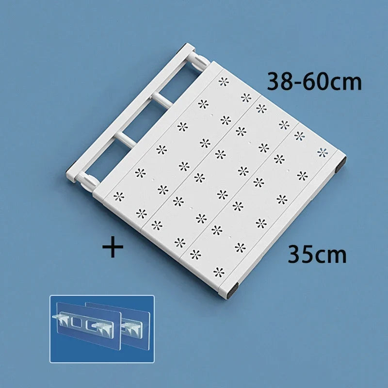 Wall-Mounted Adjustable Shelves - Home Organizers for Closet, Bathroom &amp; Kitchen Storage
