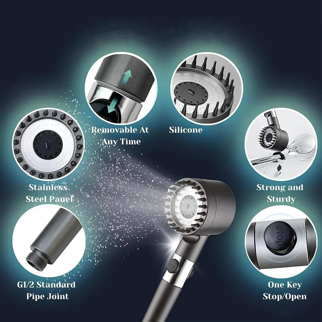 Shower Head With Filter Handheld Turbocharger – Multi Spray Modes, Built-In Filter On Off Switch, Fall 2026 Home Upgrade
