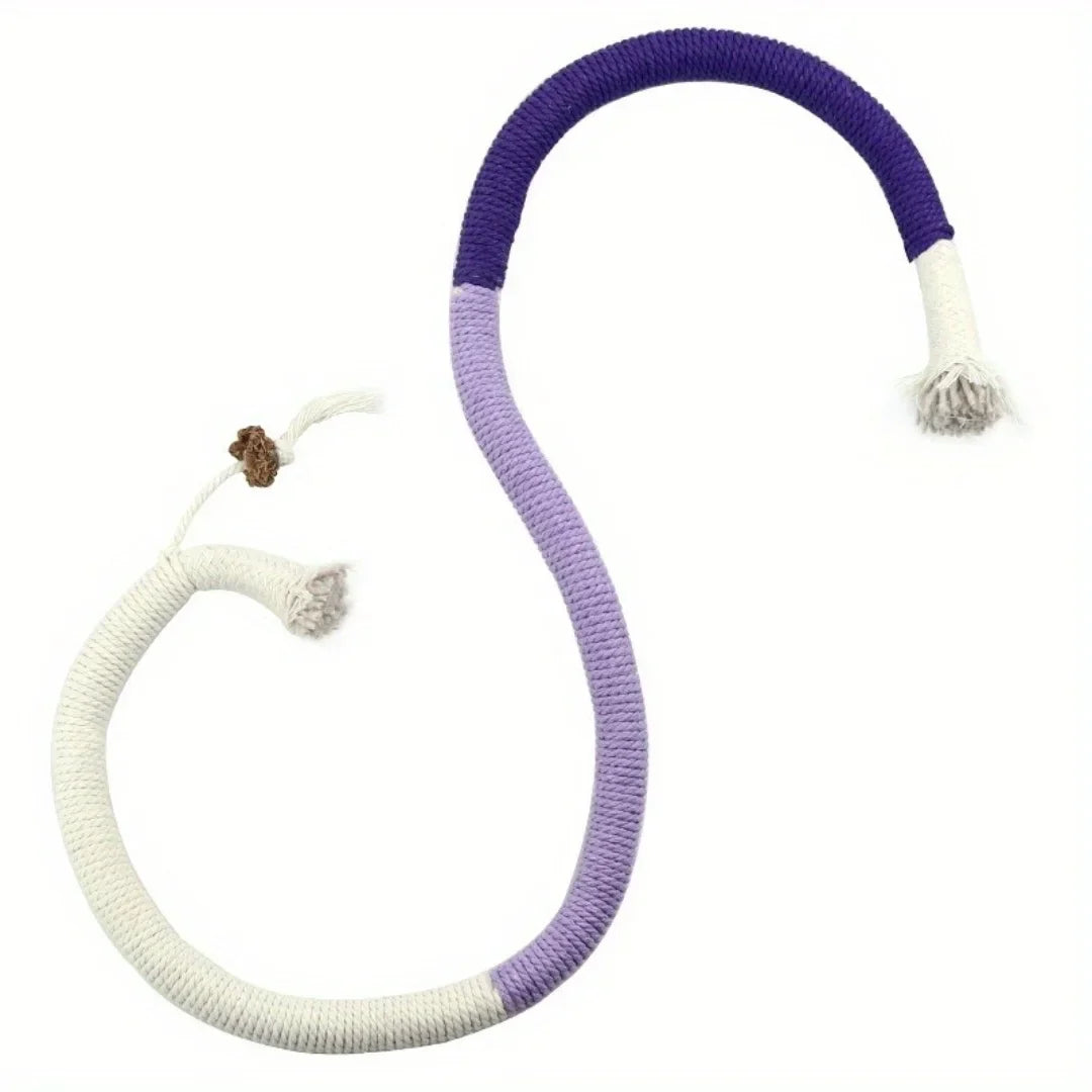 Cotton Cat Chew Toy for Teeth Cleaning - Catnip Rope Teething Toy for Indoor Cats