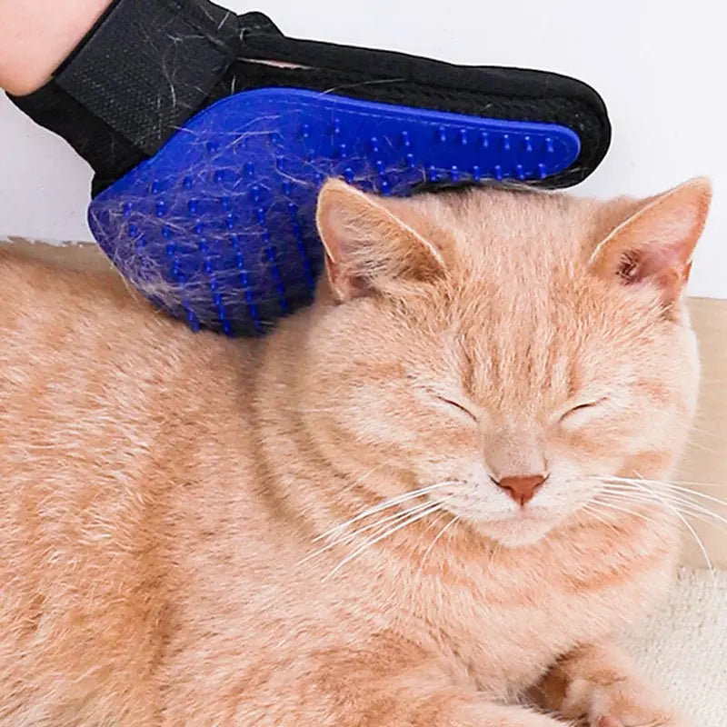 Silicone Pet Grooming Gloves for Cats &amp; Dogs - Hair Removal, Bathing &amp; Massage Tool