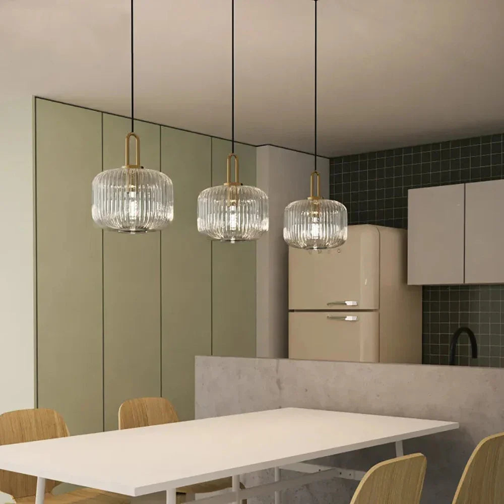 Japandi Glass Pendant Light Japanese Nordic Hanging Lamp Warm
