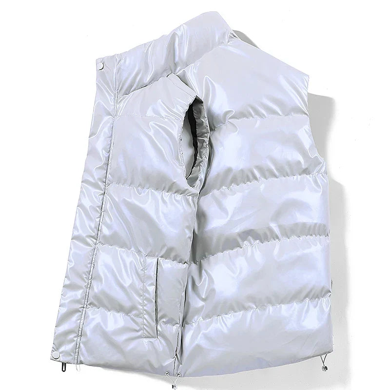 Warm Polished Men’s Down Vest - Quilted Duck Down, Winter