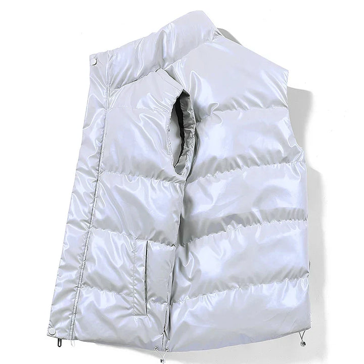 Warm Polished Men’s Down Vest - Quilted Duck Down, Winter