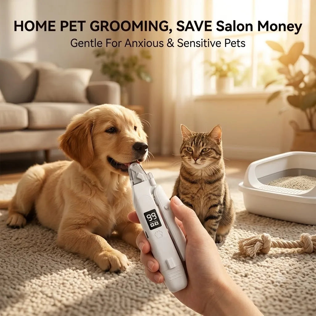 2-in-1 Pet Nail Clipper &amp; Grinder with LED Blood Line Light – USB-C Rechargeable Dog Cat Trimmer 2026