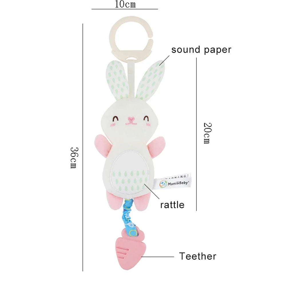 Animal Rattle Newborn Sensory Toys Soft Travel Toy Set