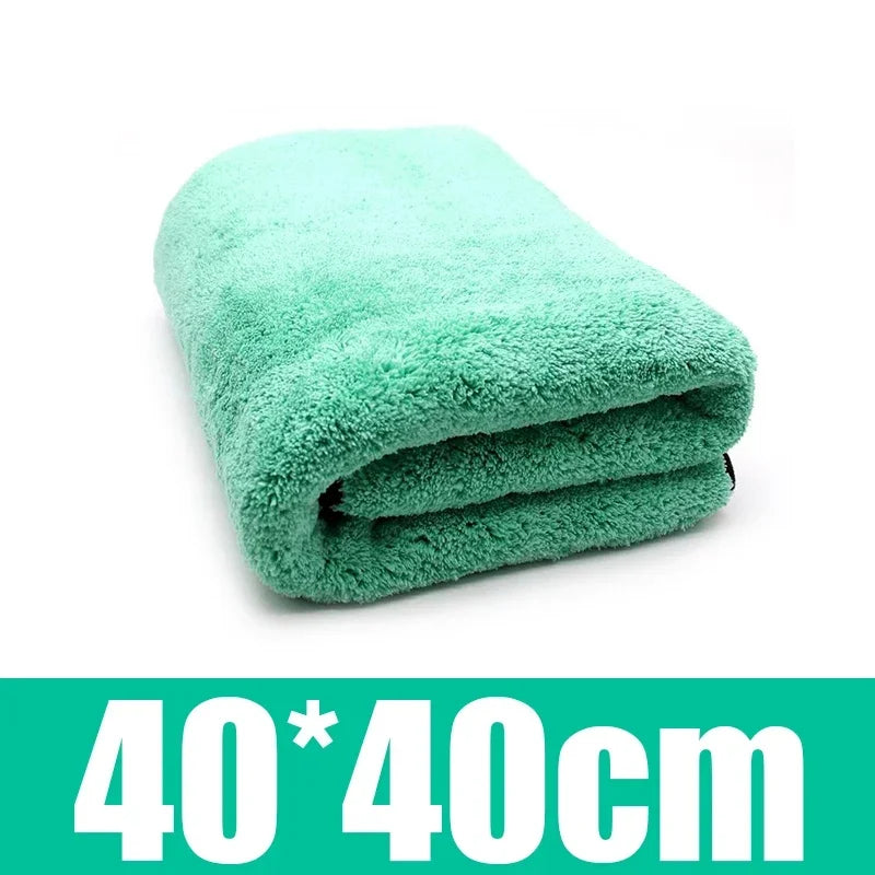 Microfiber Car Towel 38x38cm Deluxe Coral Fleece Ultra Absorbent Drying Cloth for Car Detailing TikTok Viral Fall 2025