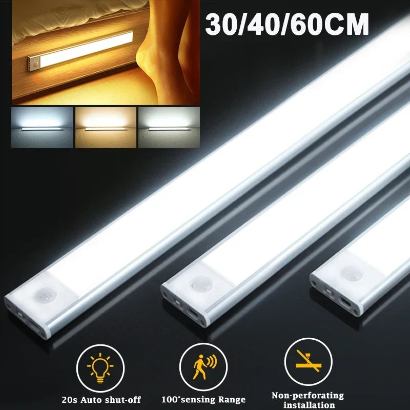 Wireless LED Motion Sensor Cabinet Light – Dimmable Type-C Rechargeable Night Lamp for Closet Kitchen 2026