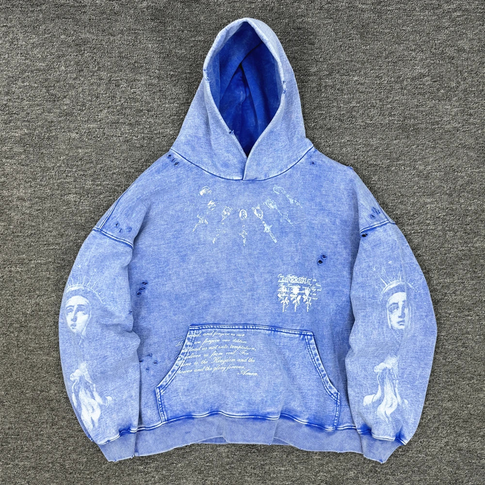 Oversized Men's Hooded Sweatshirt - Washed Cotton Street
