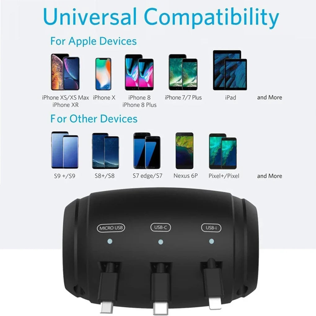 Car Charger With Retractable Cord – 3 In 1 Fast Charging Station For Phones And Tablets, Summer Road Trip 2026