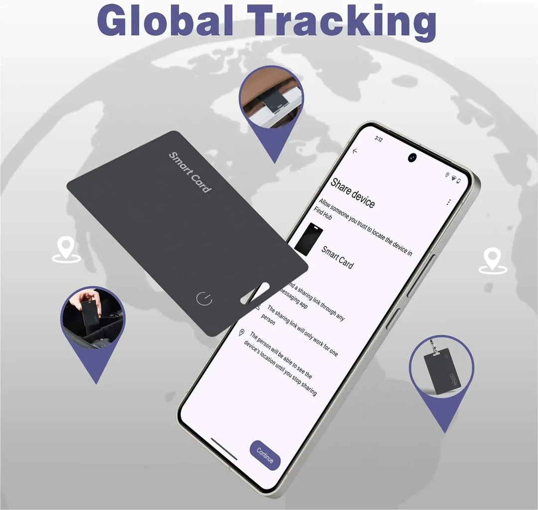 Smart Wallet Tracker Card IP68 Waterproof – Wireless Rechargeable Android Item Locator 2026