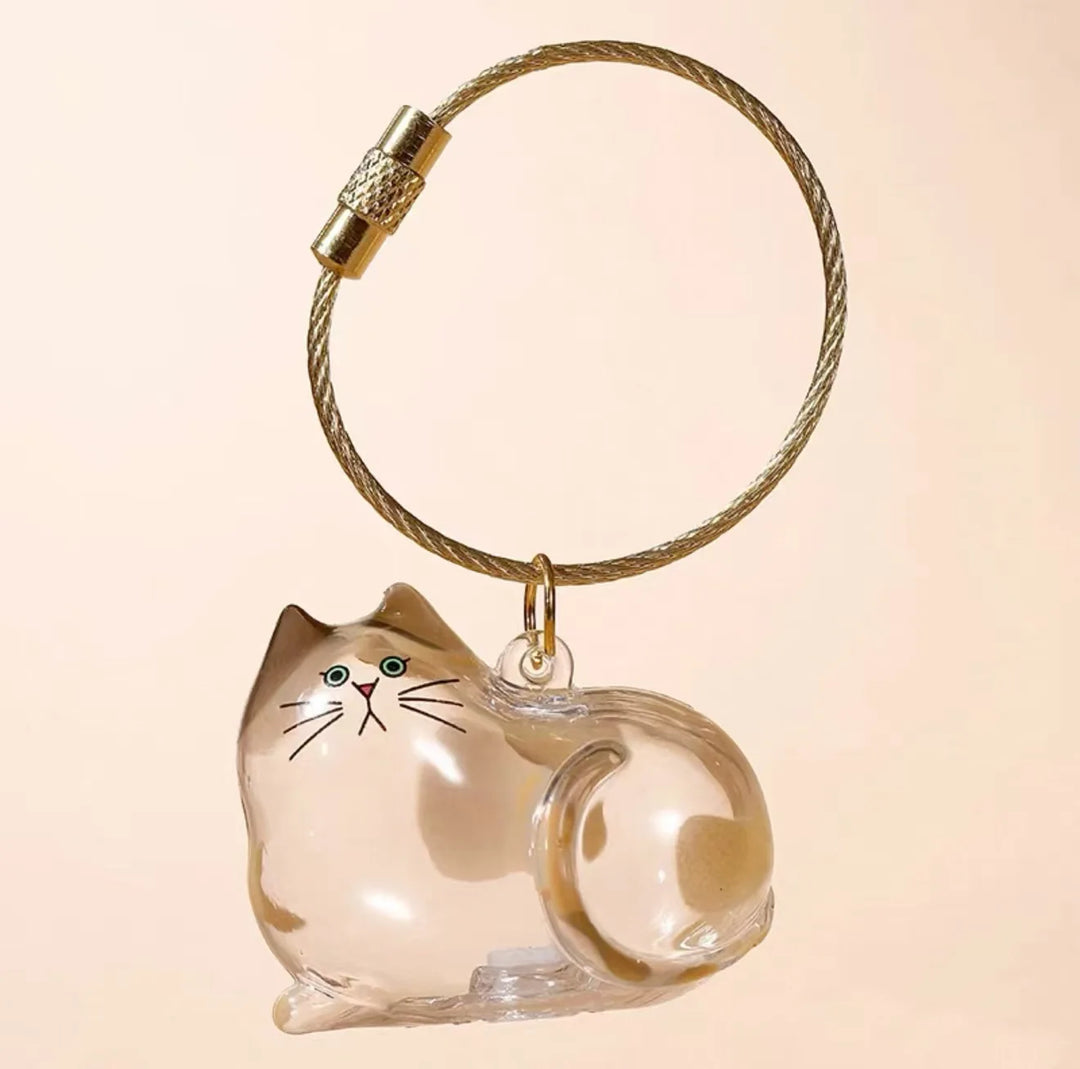 Dog Hair Keepsake Keychain Pendant Clear Resin Charm