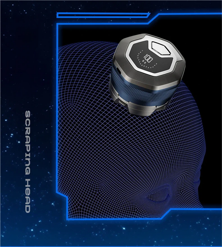 6D Electric Head Shaver for Men - Waterproof Magnetic Rotary Razor with LED Bald Head Hair Trimmer