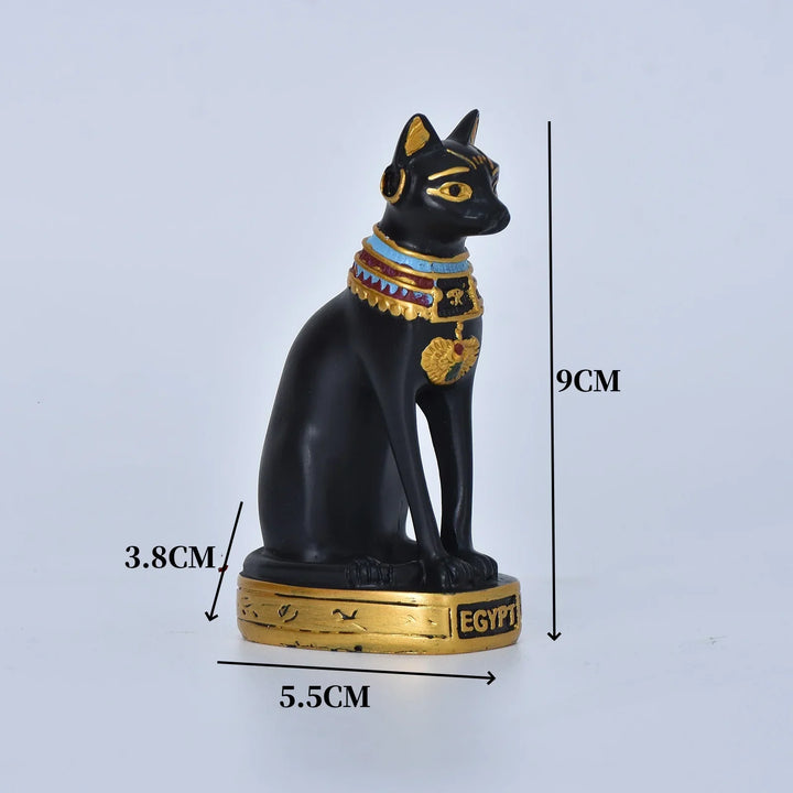 Cat Statue Mini Egyptian Cat Goddess Resin Decor For Home And Garden Retro Gift Idea