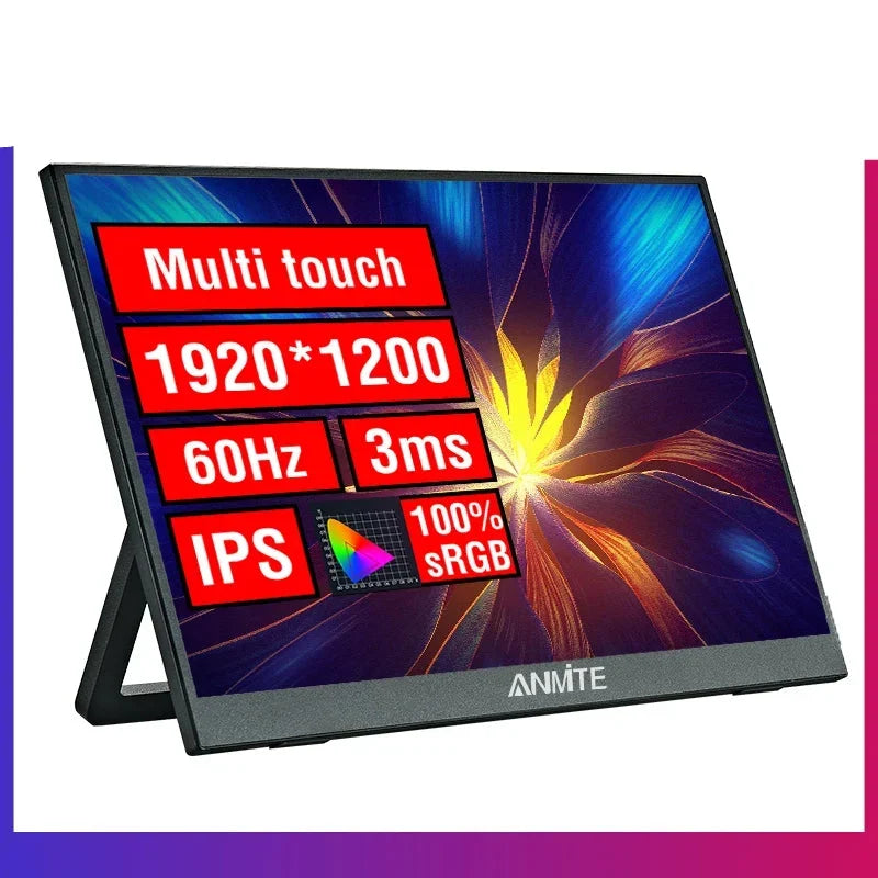 16 Inch Portable Touch Monitor 1920x1200 HDR10 Low Blue