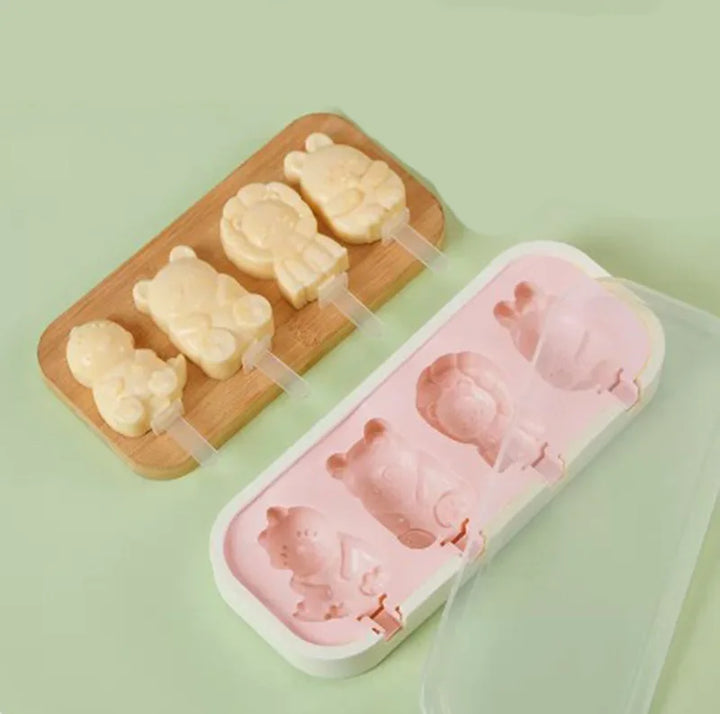 Silicone Mini Popsicle Molds Set for Kids, BPA Free Reusable Ice Pop Maker, Easy Release and Dishwasher Safe