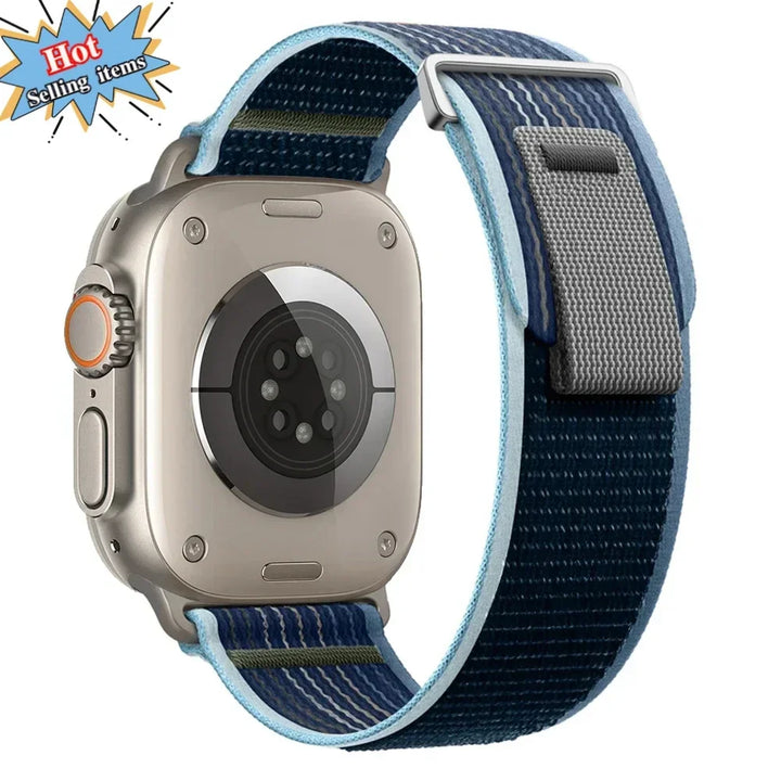 Nylon Trail Loop Apple Watch Band - Breathable Sport Strap for Ultra 3 2, Series 11 10 9 8 7 41-49mm