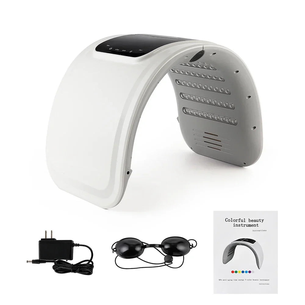 7-colour LED Photon Face Mask &amp; Nano Spray Machine - Skin Rejuvenation Anti-Aging Home Therapy