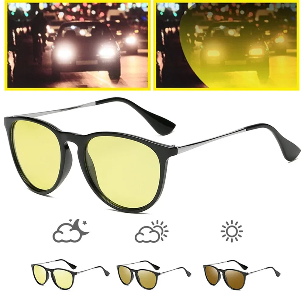 Photochromic Sunglasses For Night Driving Polarized UV400 Lenses color Changing Glasses Fall 2025 Trend