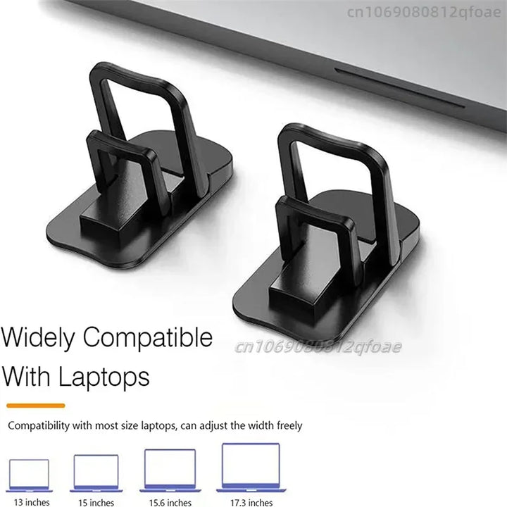 Ultra-Thin Portable Laptop Stand with Mini Legs &amp; Cooling Support for Macbook - Adjustable Bracket