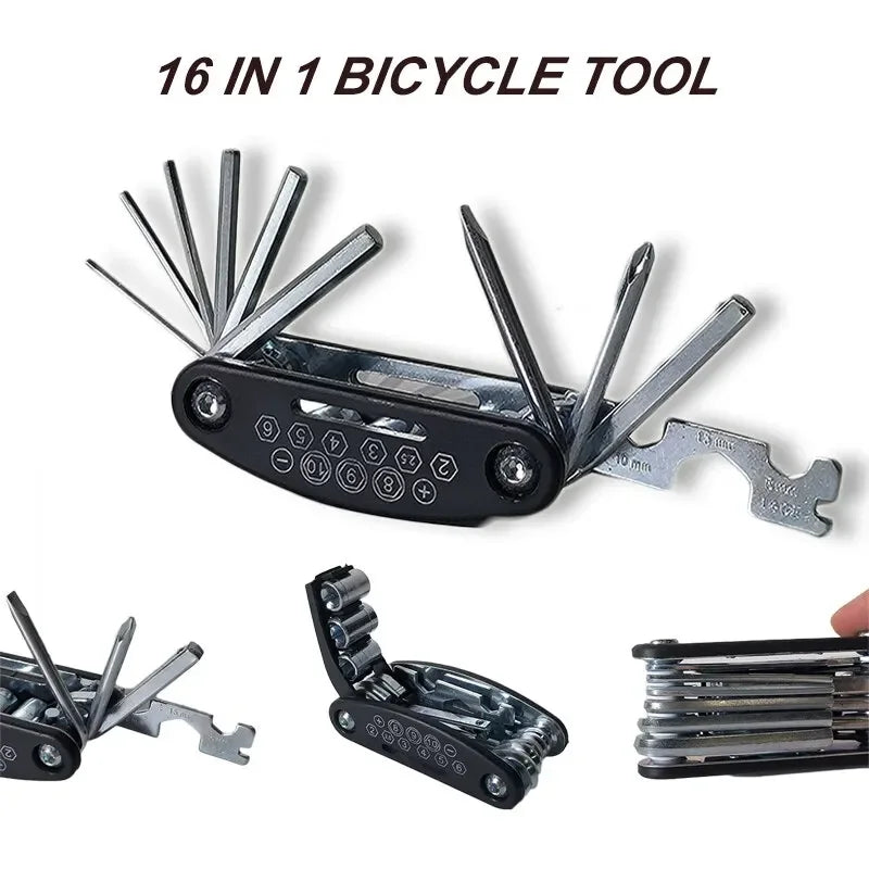Home Tools Bicycle Repair Multi Tool Kit with Screwdriver, Tire Levers &amp; Wrenches