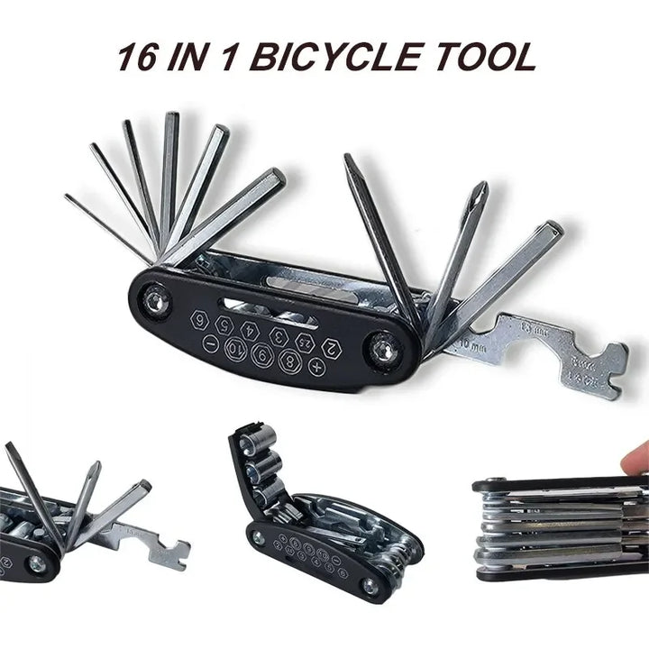 Home Tools Bicycle Repair Multi Tool Kit with Screwdriver, Tire Levers &amp; Wrenches