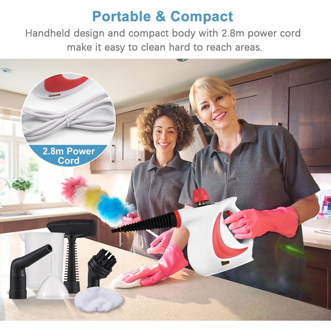 1050W Handheld Steam Cleaner - Portable High Temp Machine for Kitchen, Sofa, Bathroom, Car