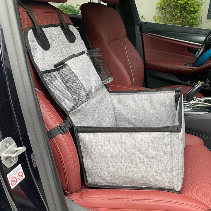 Dog Car Seat - Puppy Booster Seat for Front Seat, Storage Pockets for Small to Medium Dogs