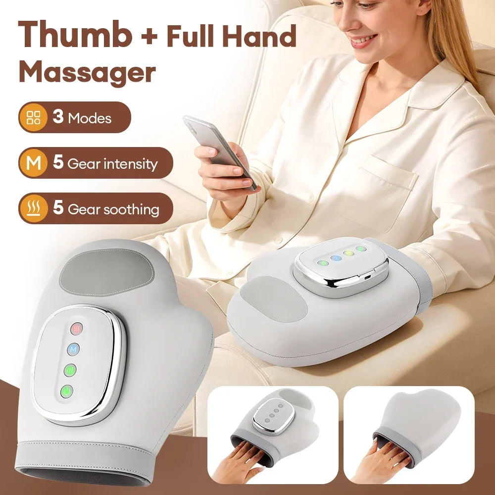 Electric Air Pressure Hand Massager – Finger Airbag Compress Thumb Acupoint Palm Kneading Glove 2026