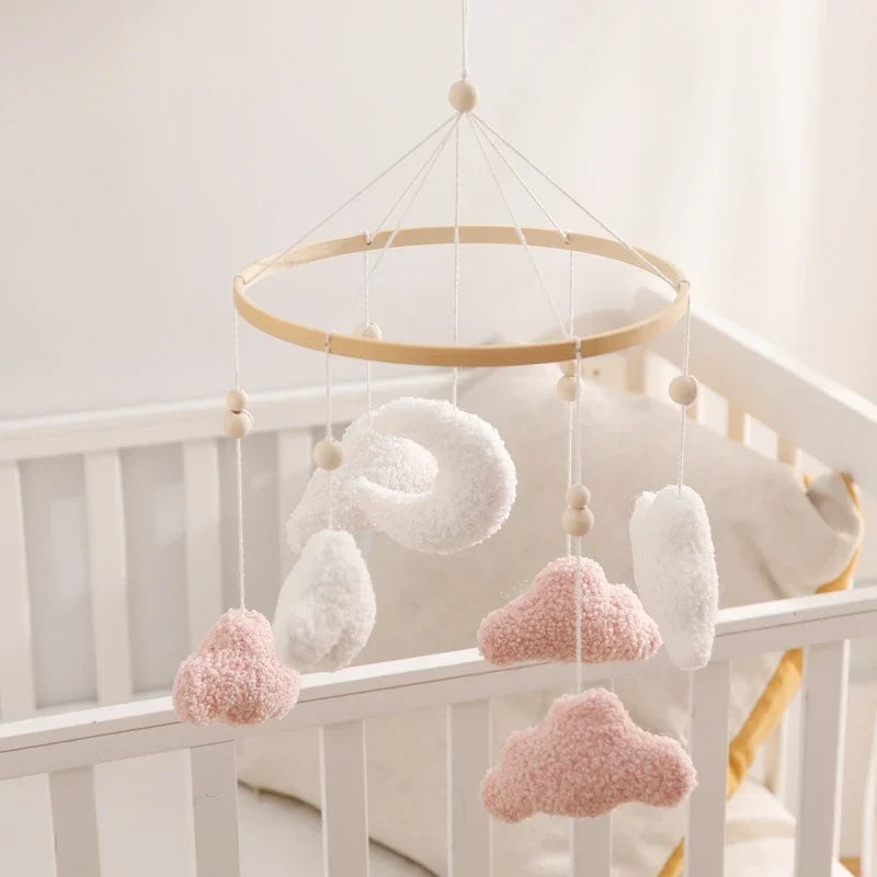 Baby Crib Mobile Wooden Nursery Newborn Sensory Toys