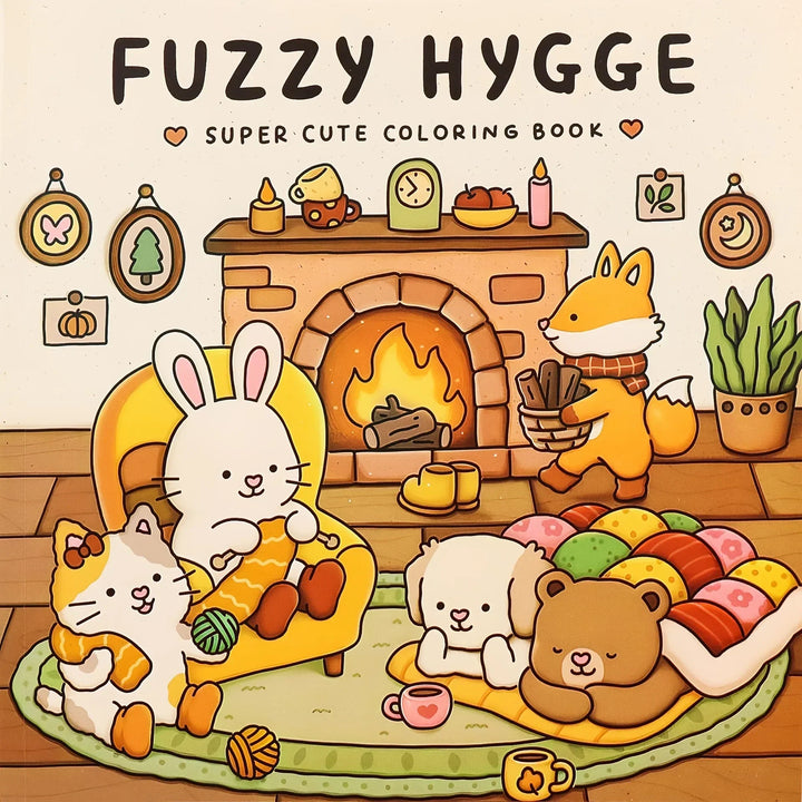Adult colouring Book Cute Hygge Creatures Calming Relaxation Fall 2025 Mindfulness Gift