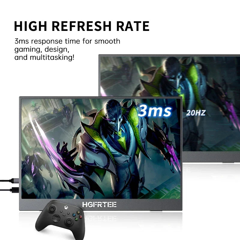 Portable 14.1 Inch 1080P IPS Gaming Monitor With Stand
