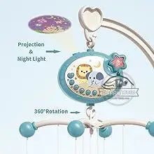 Musical Baby Mobile Projection Remote Newborn Sensory Toys