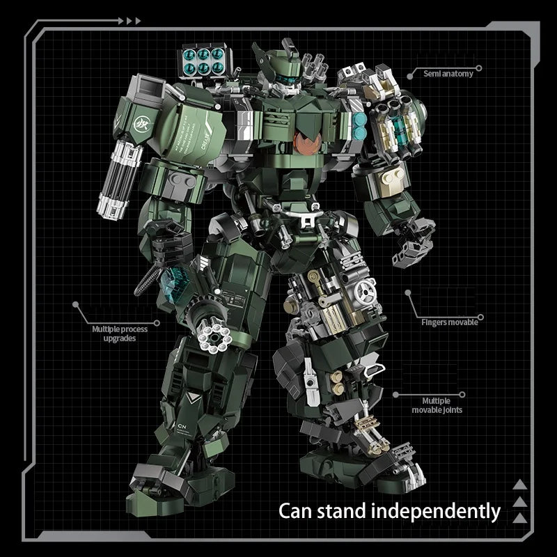 Mecha Building Set Mech Warrior Battle Robots Kit Fall 2025 Gift for Kids and Adults Creative STEM Play