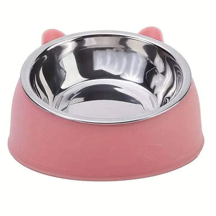 100ml Cat Dog Bowl Raised Non Slip Tilt Feeder for Pets