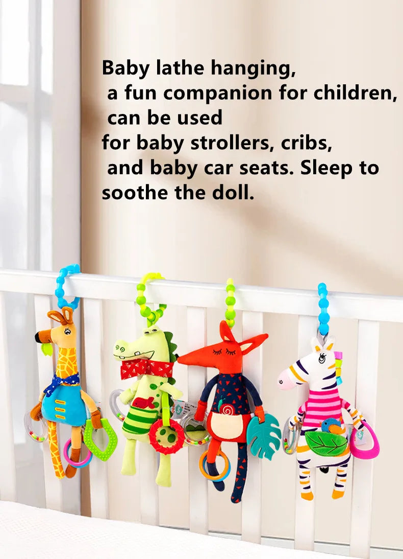 Giraffe Spiral Crib Toy Newborn Sensory Toys Rattle